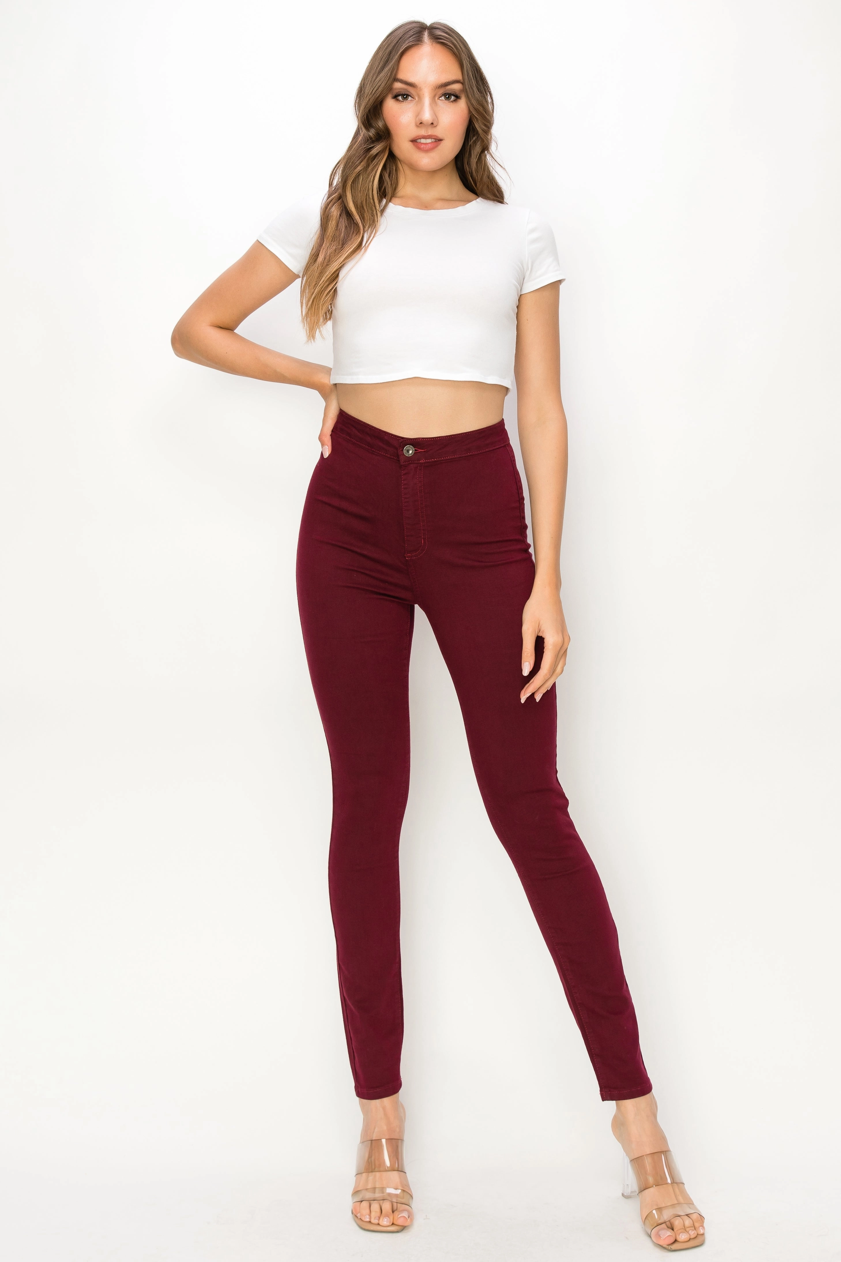 Classic Casual 1166 Women's Super High Waisted Skinny Jeans