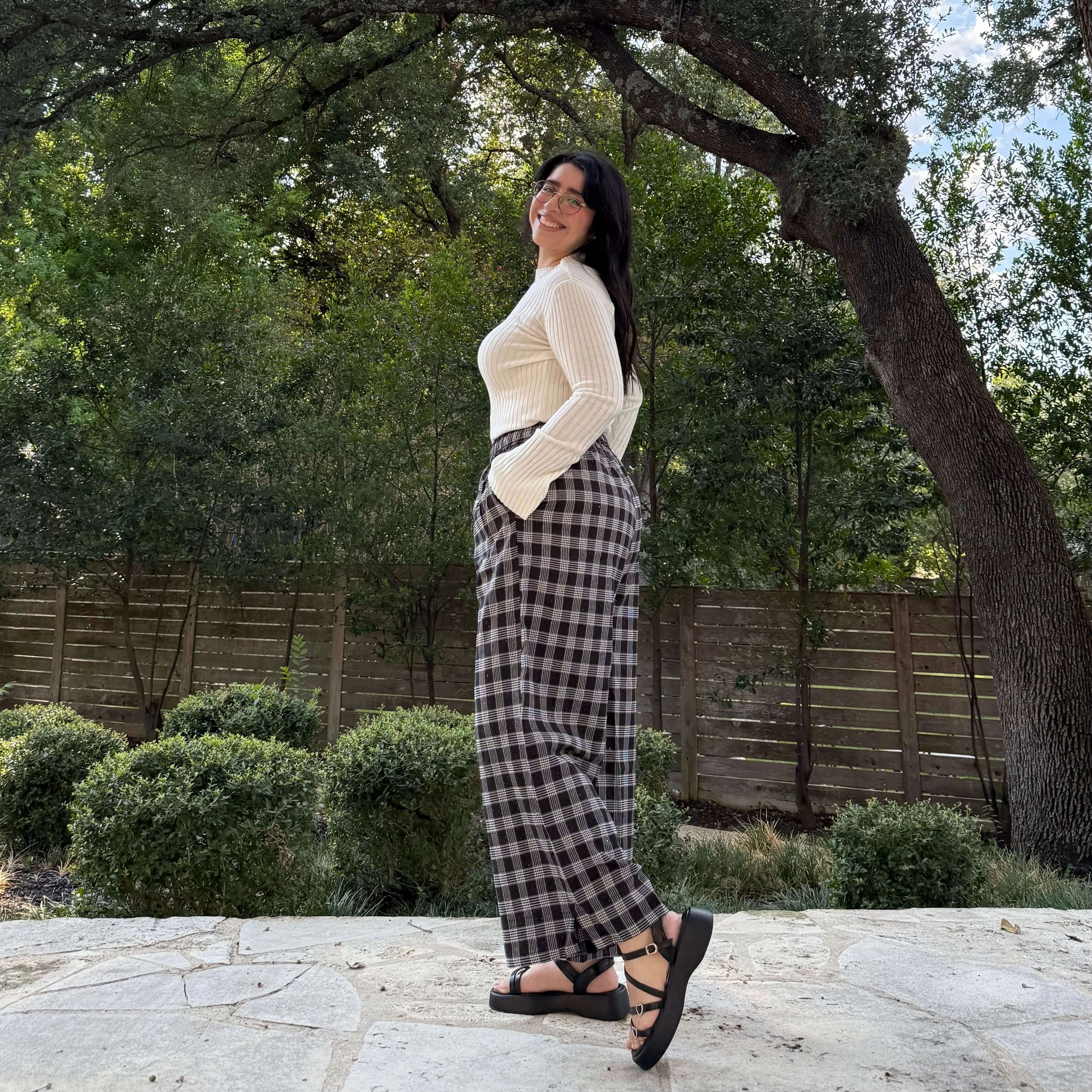 26 Inch Picnic Pants - Midnight Plaid *Clearance Sale* Light support