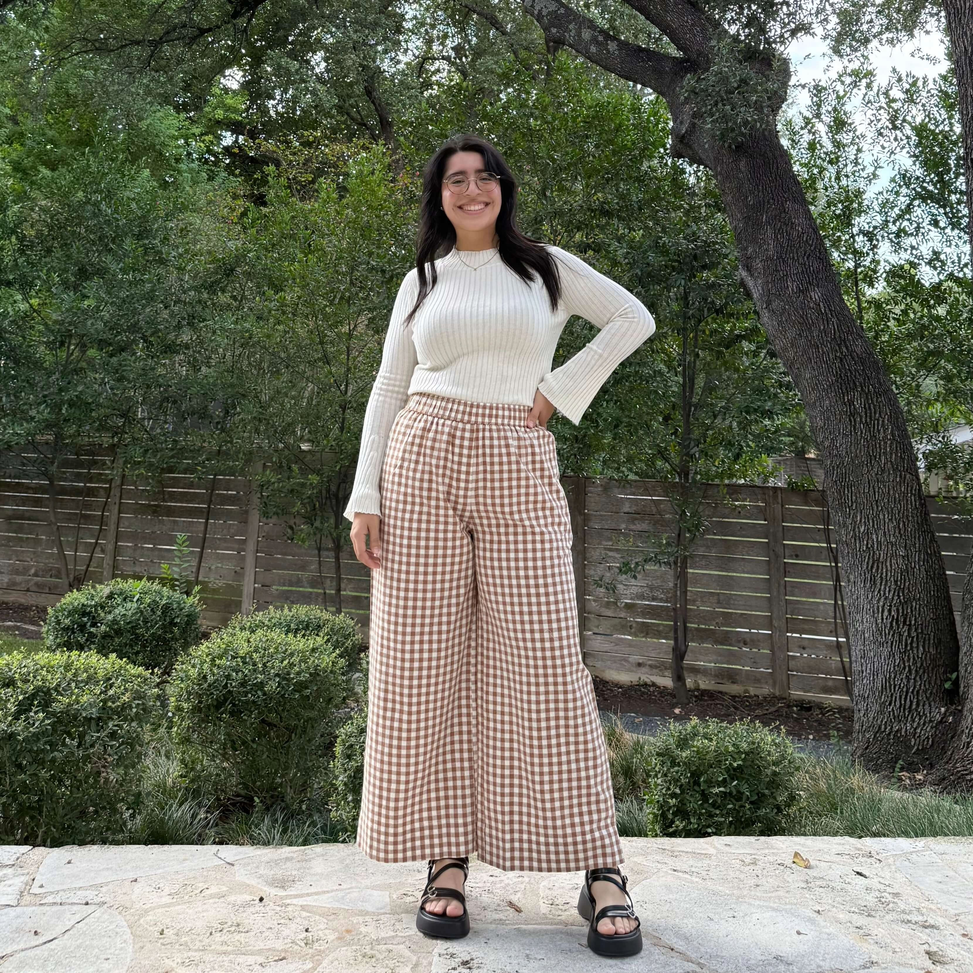 Non Restrictive Cut Minimal Vibe 26" Inseam Picnic Pants - Chestnut *Clearance Sale*