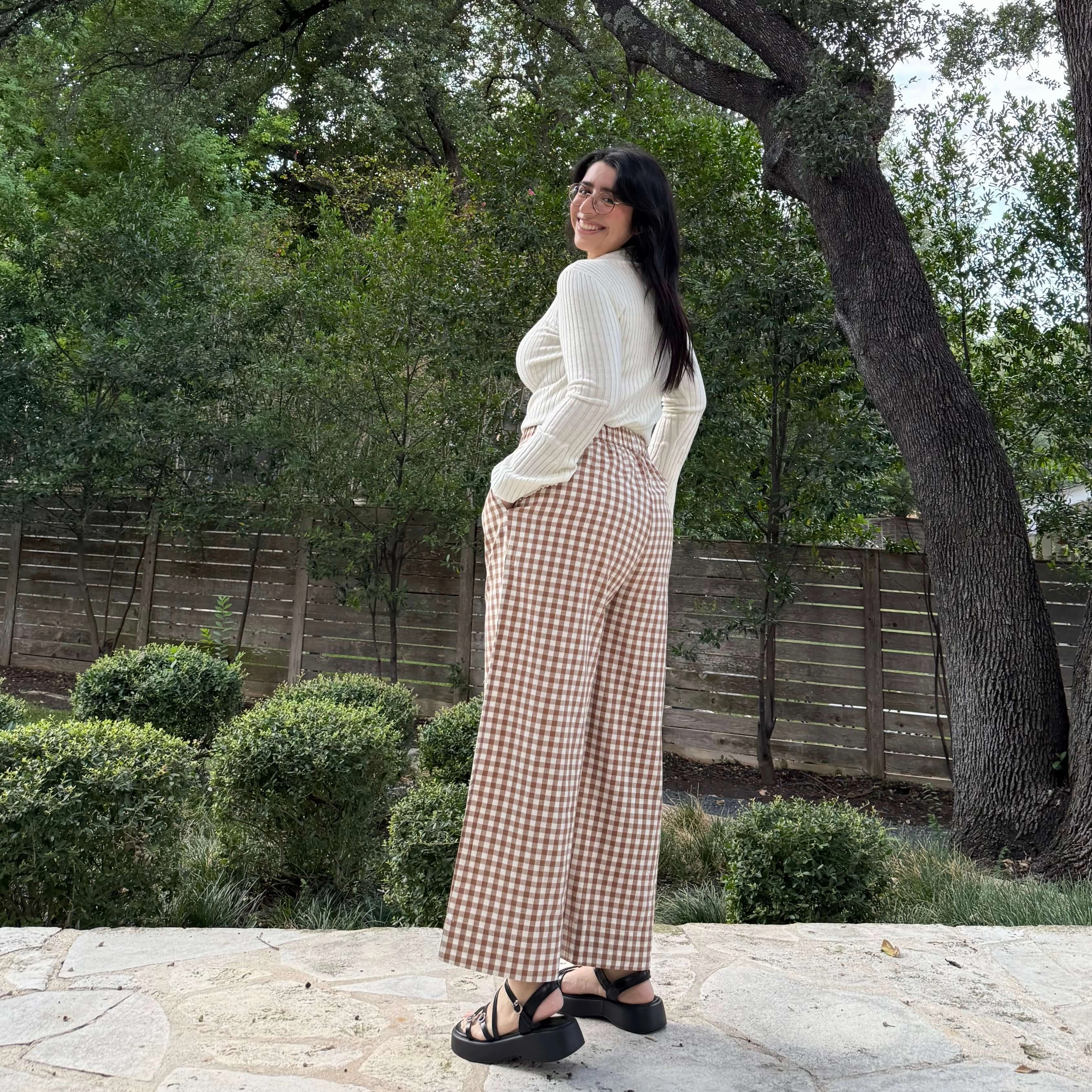 Comfortable Layering Double Stitched 26" Inseam Picnic Pants - Chestnut *Clearance Sale*