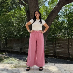 26" Inseam Picnic Pants - Red Gingham *Clearance Sale* Minimal Cut