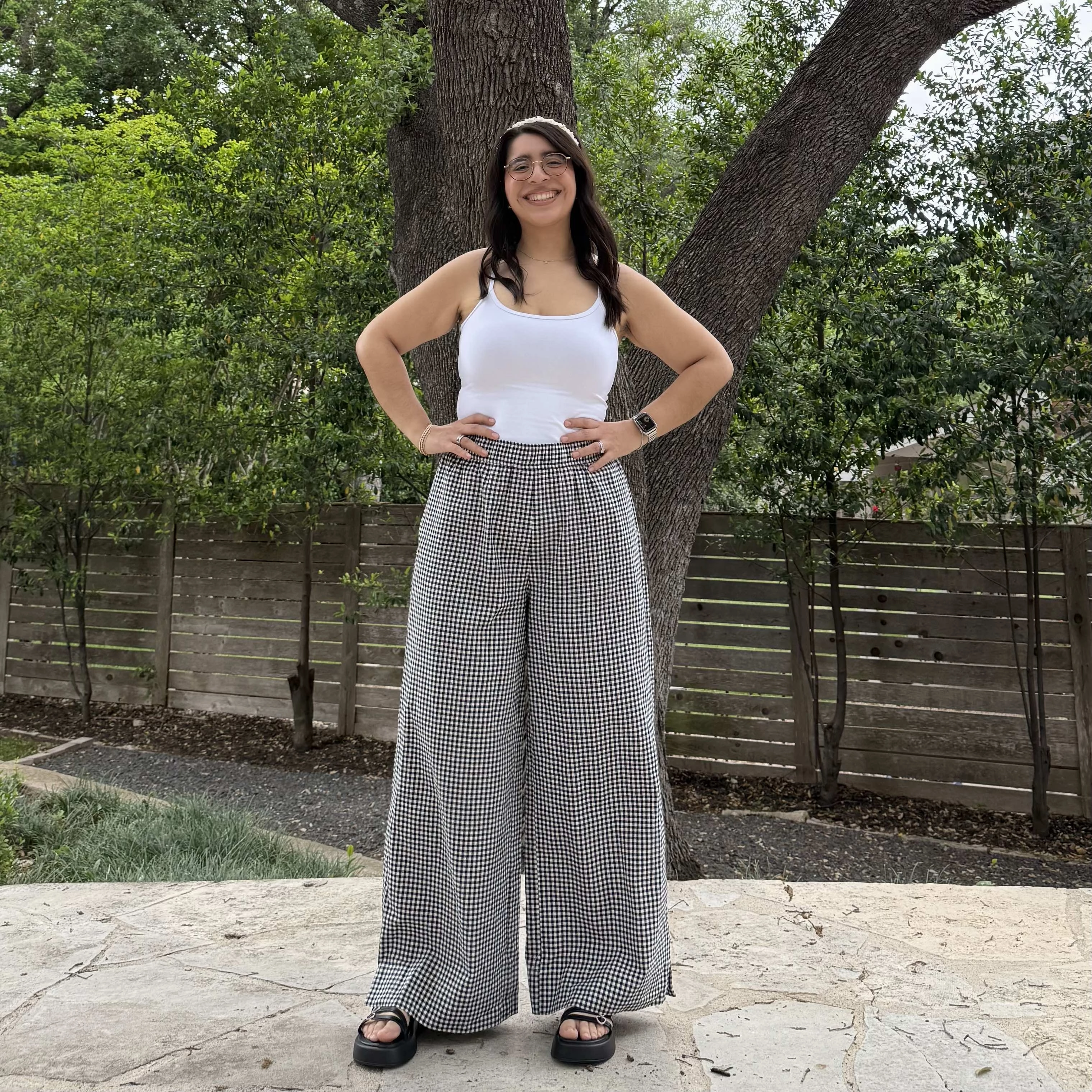 28" Inseam Picnic Pants - Black Gingham *Clearance Sale* Fitted Design