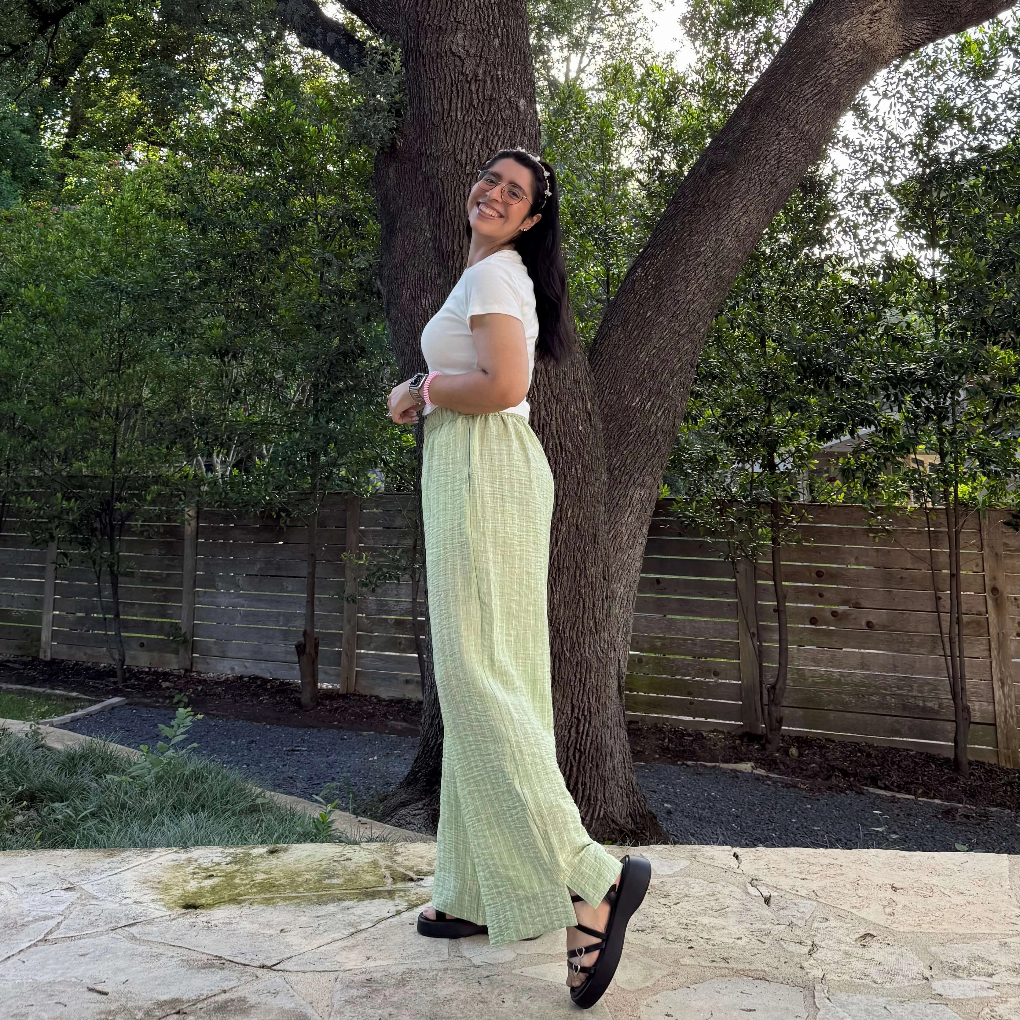 Breathable Comfort Fit 28" Inseam Picnic Pants - Celery *Clearance Sale*