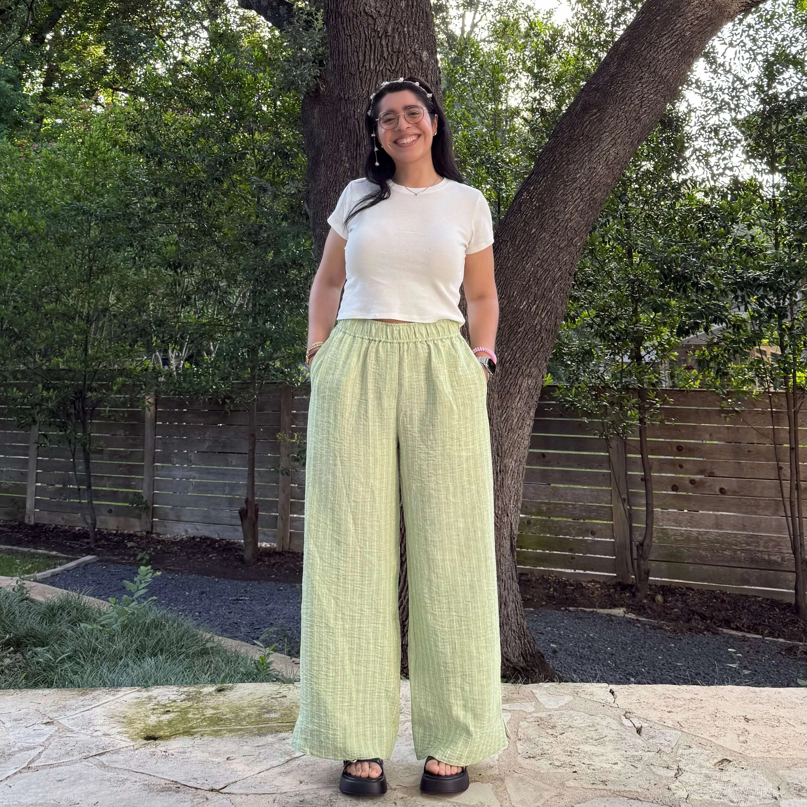 28" Inseam Picnic Pants - Celery *Clearance Sale* Lounge-friendly