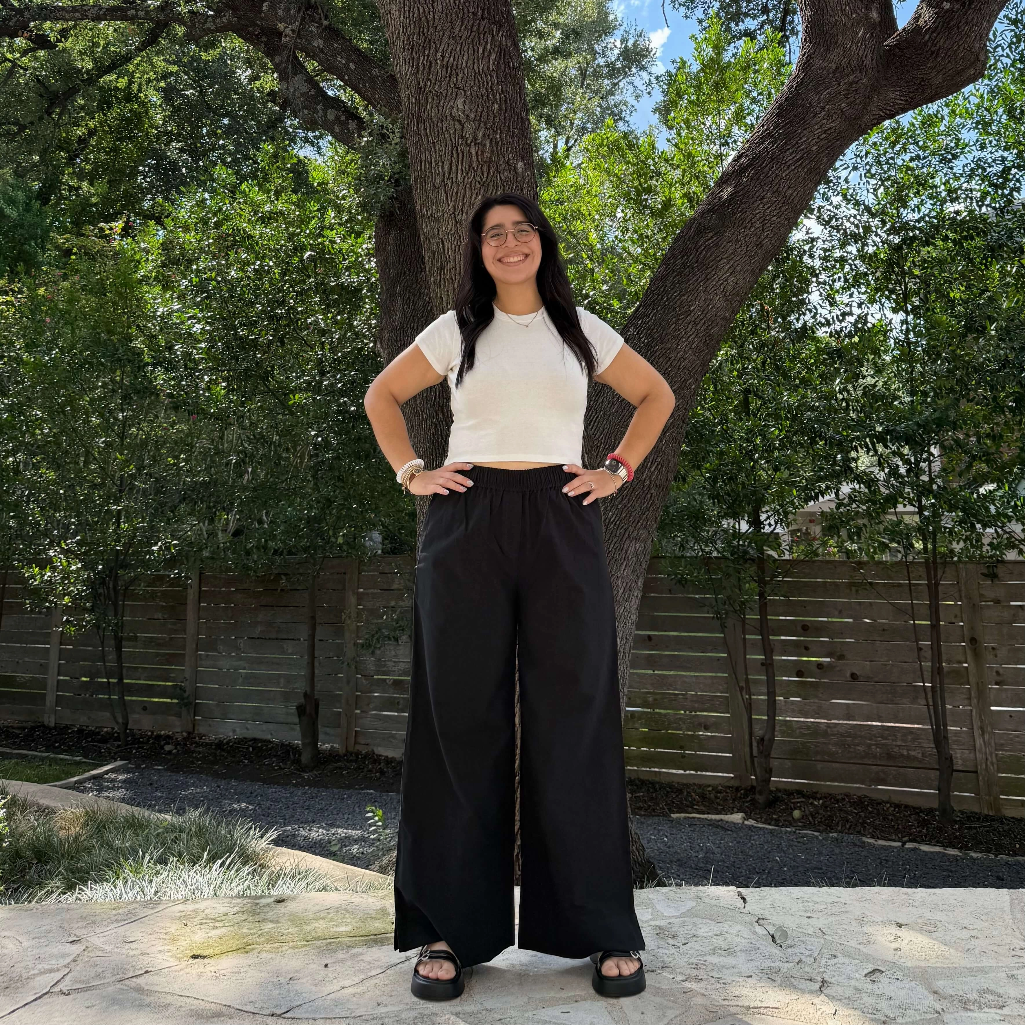 On The Move 29" Inseam Picnic Pants - Black Cotton *Clearance Sale*