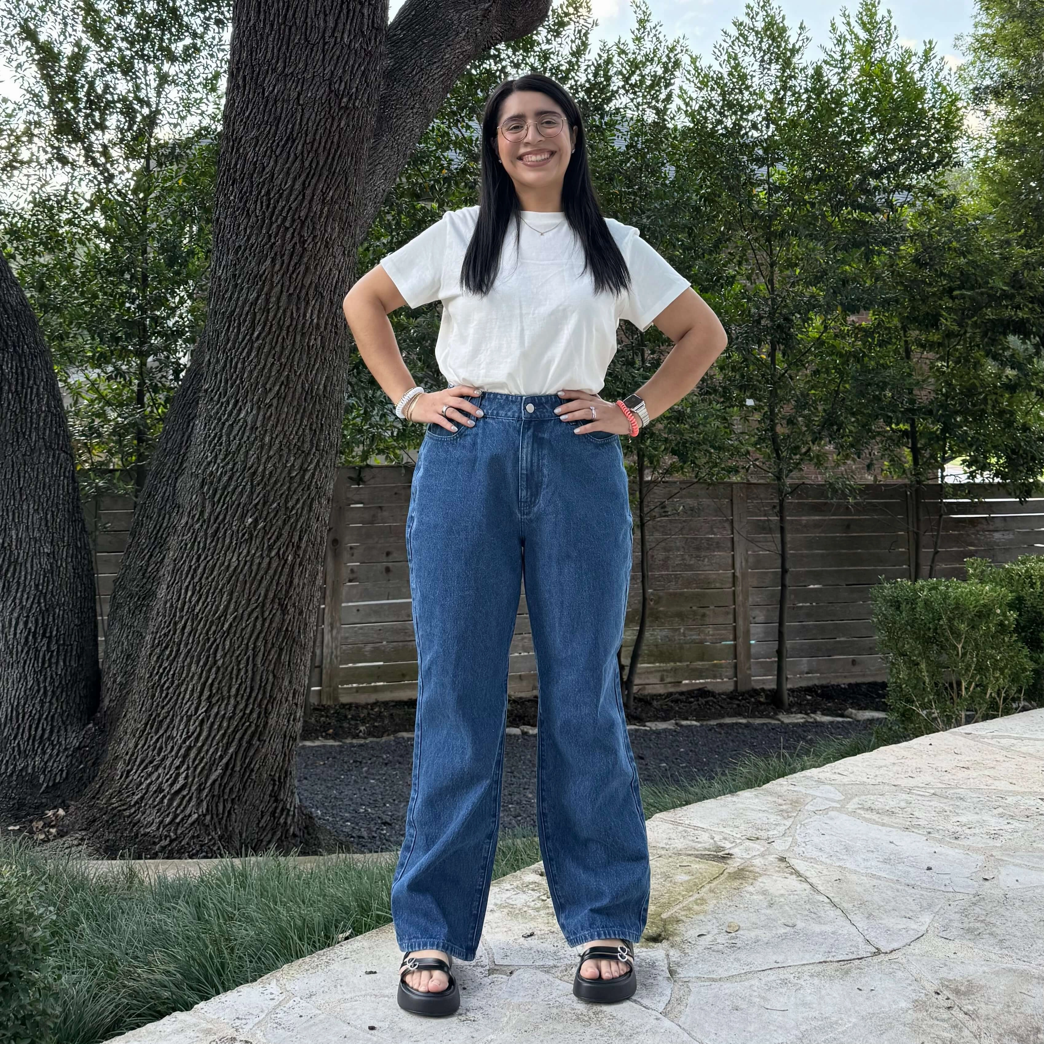 Ultra Soft Blend Full Coverage 29" Inseam Straight Leg Jeans - Medium Wash *Clearance Sale*