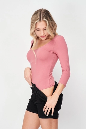 3/4 Sleeve Bodysuit - 2 Colors UVProtection Coating