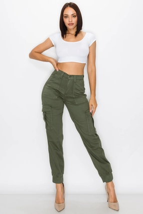 Weekend Getaway Luxury Beach Day 40275 Women's High Waisted Cargo Pants