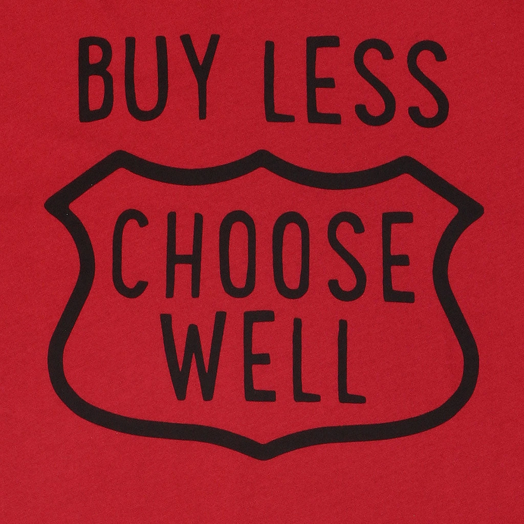 OrganicCotton "Buy Less, Choose Well" Short Sleeve Men's Tee - Blitz Red