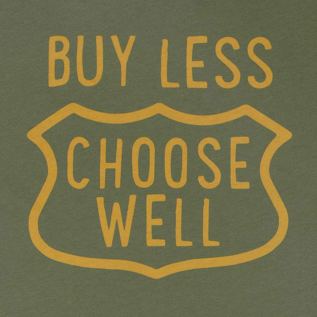 MultiLayer Stitching "Buy Less, Choose Well" Short Sleeve Men's Tee -Biskra