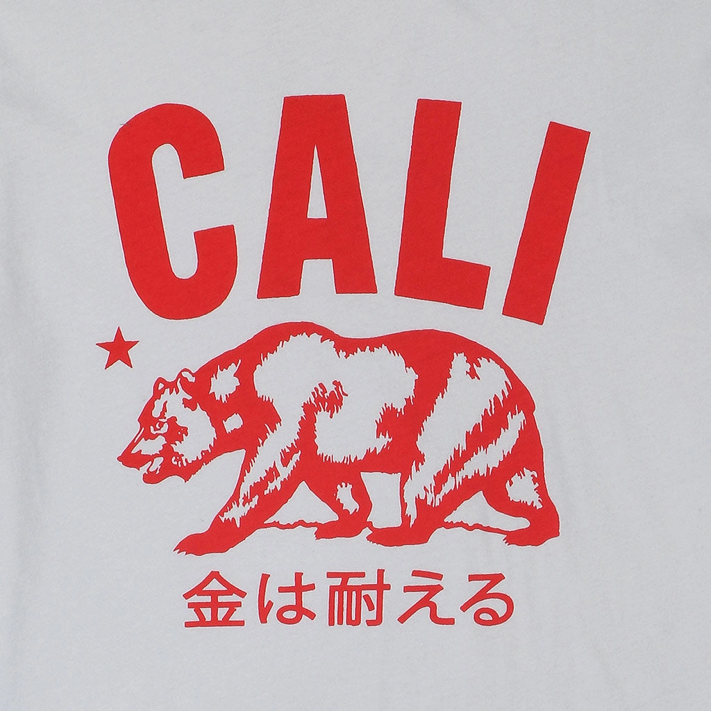 LightweightLayeredFabric "Don't Mess with Cali" Short Sleeve Mens Crew Neck Tee - Frost/Red