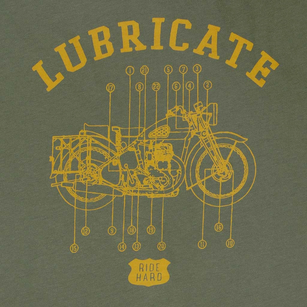Multipurpose Design "Lubricate" Short Sleeve Men's Tee - Biskra