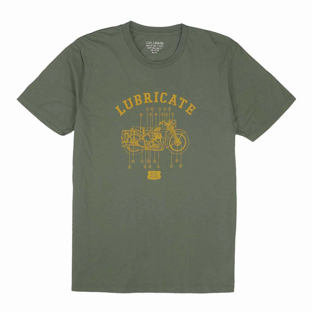 "Lubricate" Short Sleeve Men's Tee - Biskra Anti Static Weave Technology