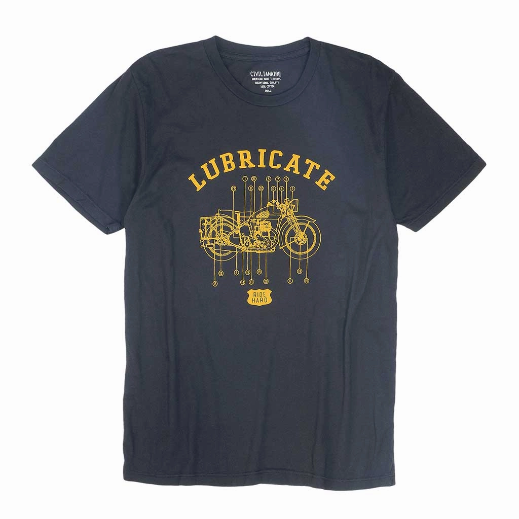 "Lubricate" Short Sleeve Men's Tee - Black Coal Water Repellent Coating
