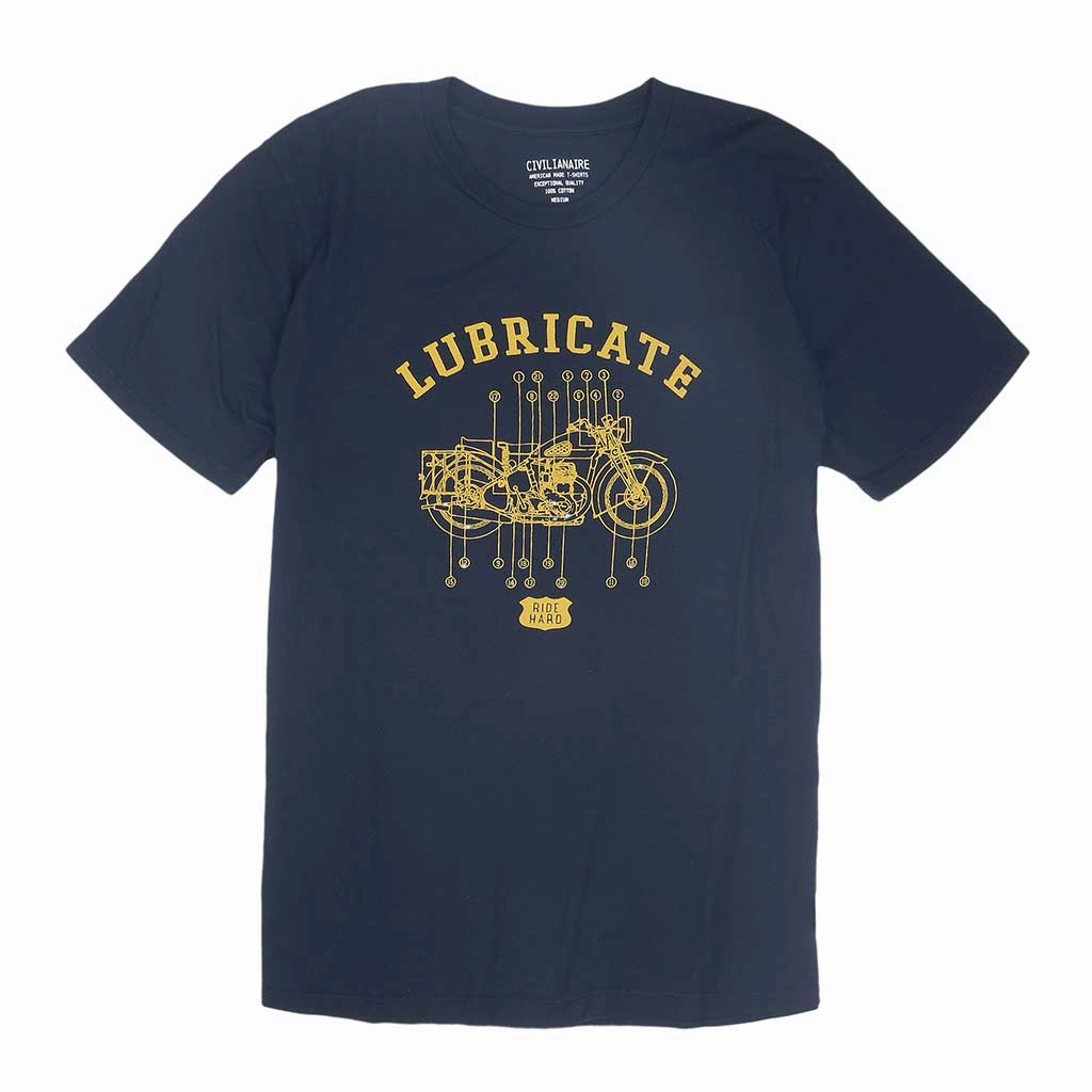 "Lubricate" Short Sleeve Men's Tee - EZ Dark Navy SheerLayering Airflow Mesh Lining