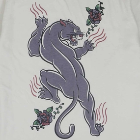 "PANTHER" Tee - Ash #9064 Layered Hem Reinforcement Eco Friendly Dye Process