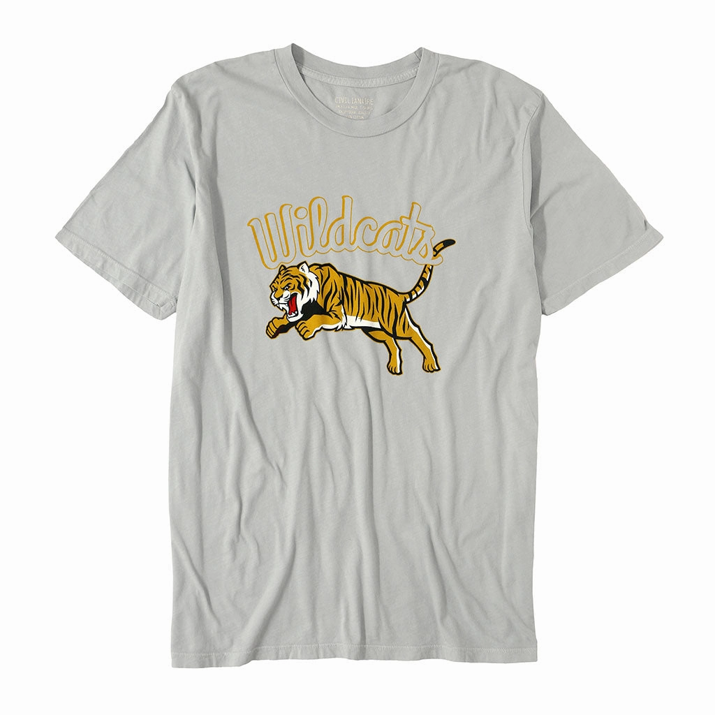 Multipurpose Layering Piece "WILDCATS TIGER" Short Sleeve Men's Tee- Frost