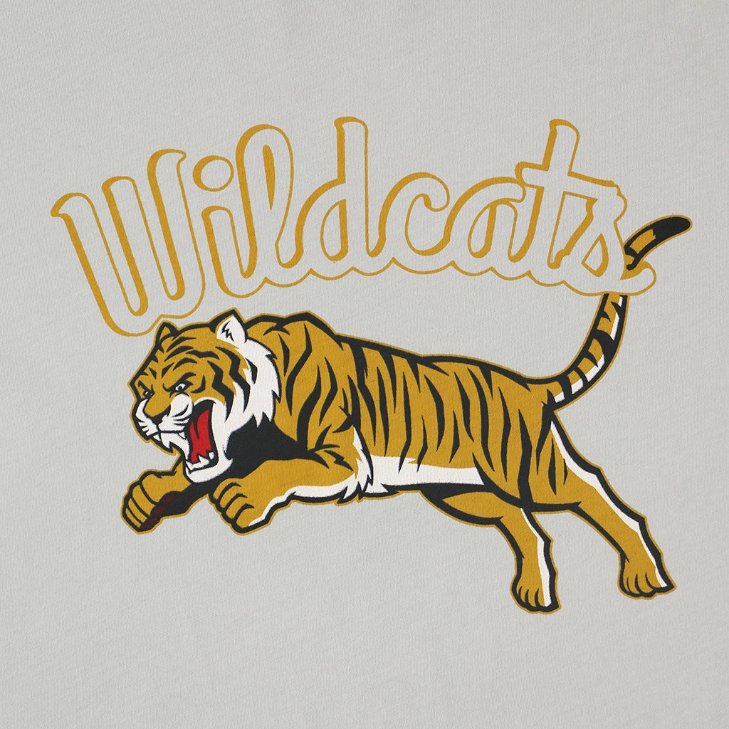 Garment Dyed Finish Breathable Microfiber "WILDCATS TIGER" Short Sleeve Men's Tee- Frost