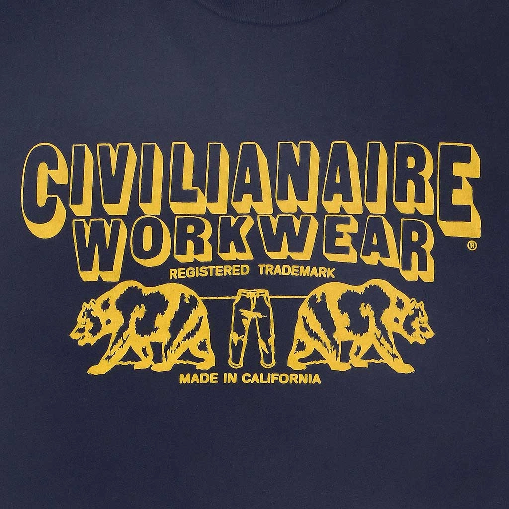 Summer Style Summer Blouse "Workwear Bears" Short Sleeve Men's Crew Neck Tee - EZ DarkNavy