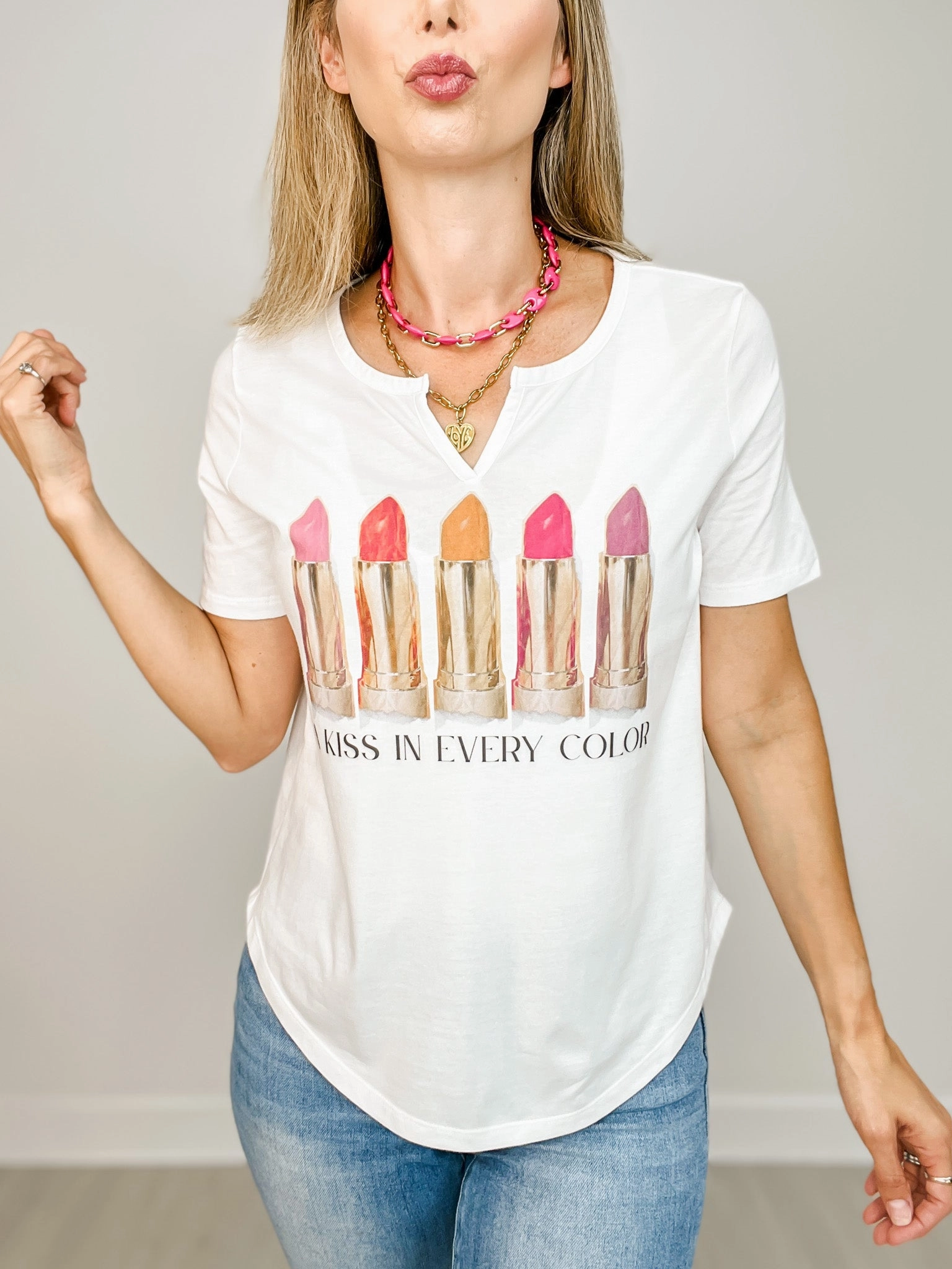 Everyday Jacket A Kiss In Every Color Graphic Tee
