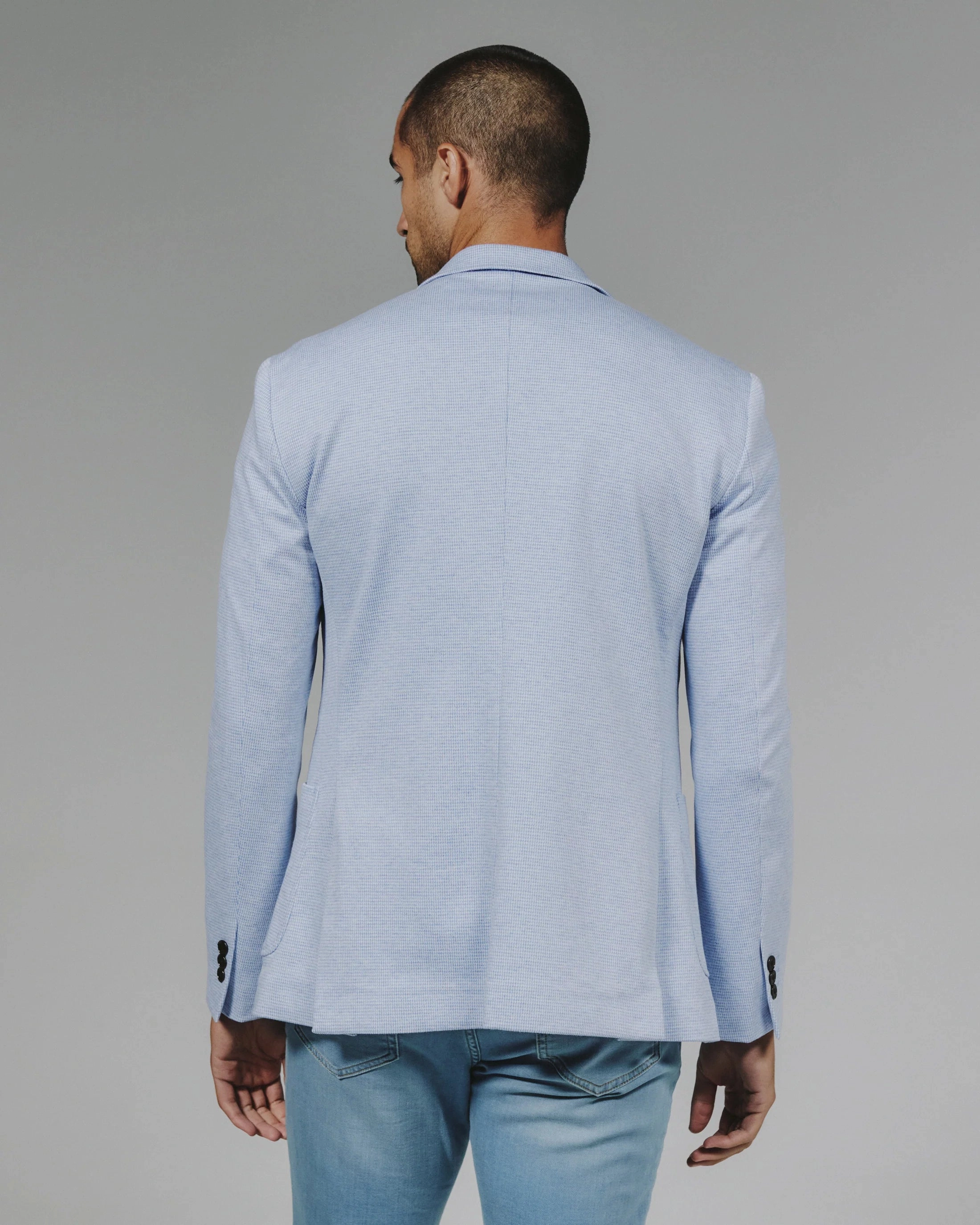 Westport Blazer | Light Blue Airtight Seam Sealing PocketPlacement
