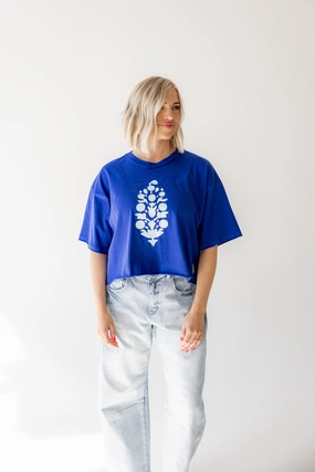 Inspire Buti Logo Tee | Electric Shock/Sea Simple Elegance