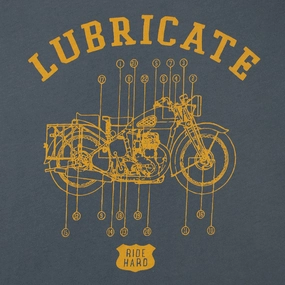 Breathable Underarm Gussets "Lubricate" Short Sleeve Men's Tee - Moon