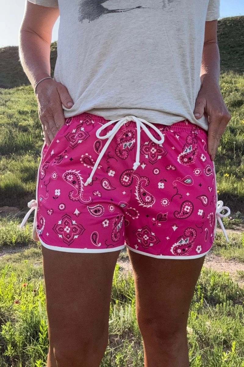 Sterling Kreek Bandana Babe Hot Pink Shorts Soft Design All Season Wear