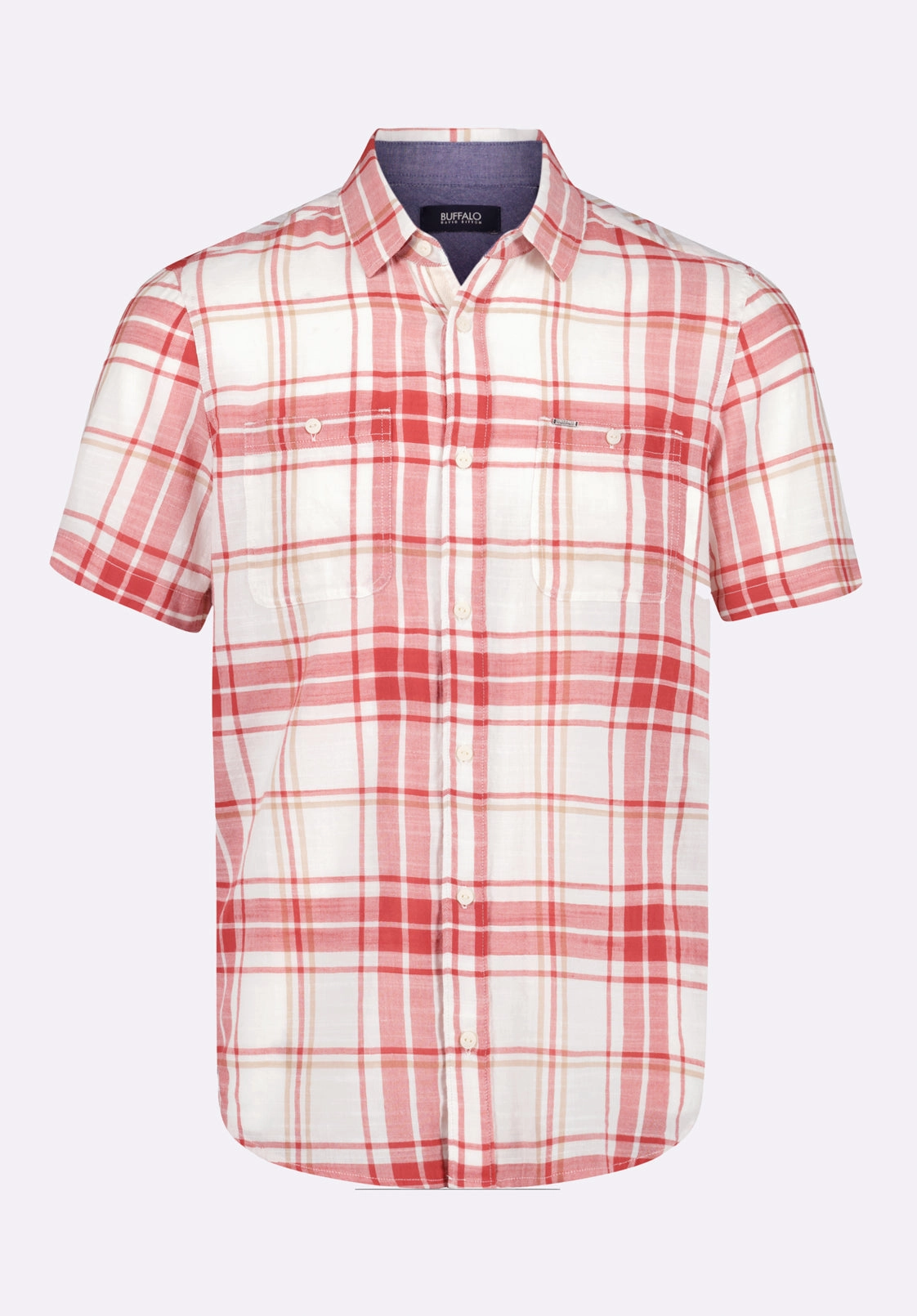 Country Charm Sagrino Men's Fitted Plaid Shirt, Baked Apple Red - BM24568