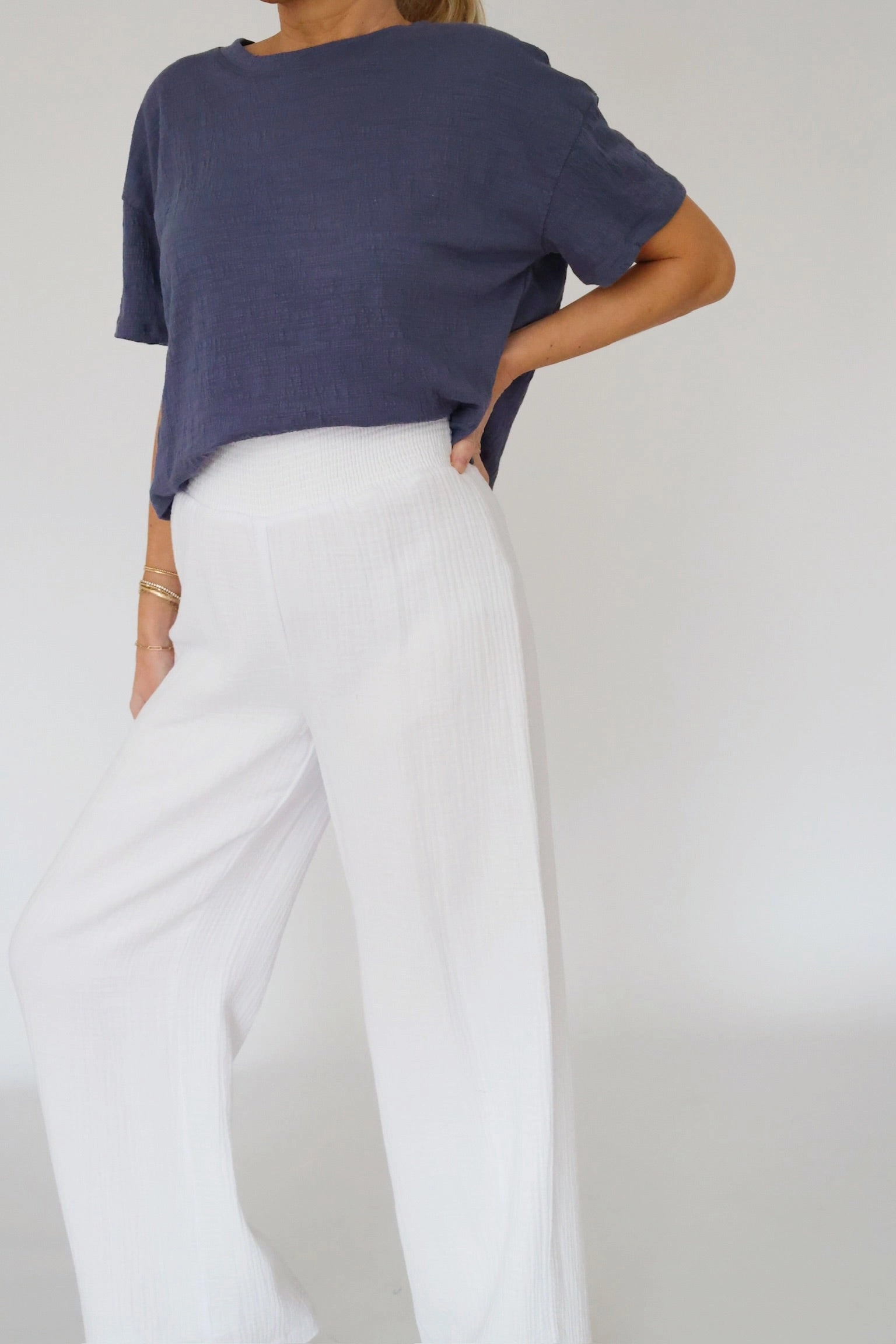 Cozy Material Multi Panel Construction Cassidy Full Length Pant (FINAL SALE)