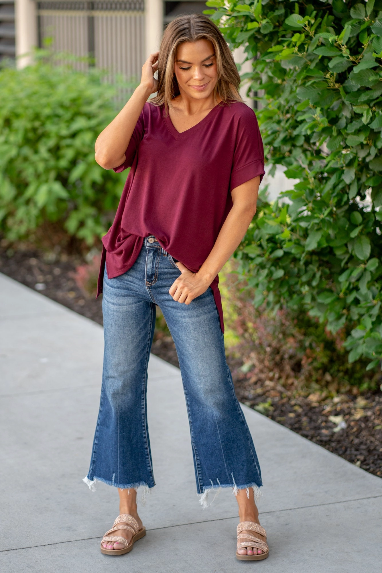 Streetwear Fan Minimalist Style San Antonio Mid Rise Kick Flare Regular & Plus Sizes