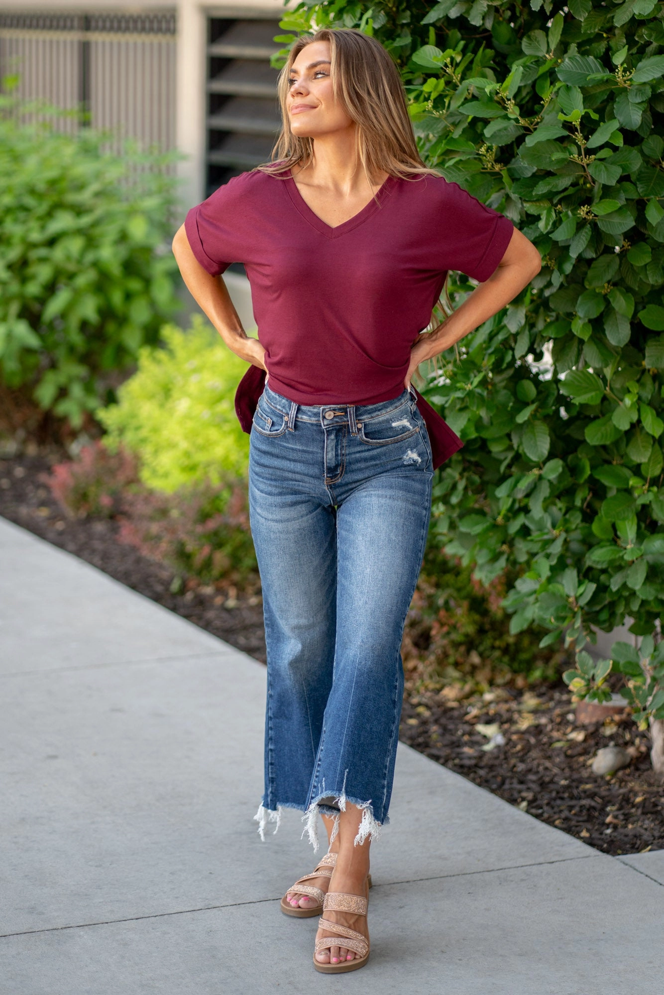 San Antonio Mid Rise Kick Flare Regular & Plus Sizes Night Out Everyday Holiday Vibes