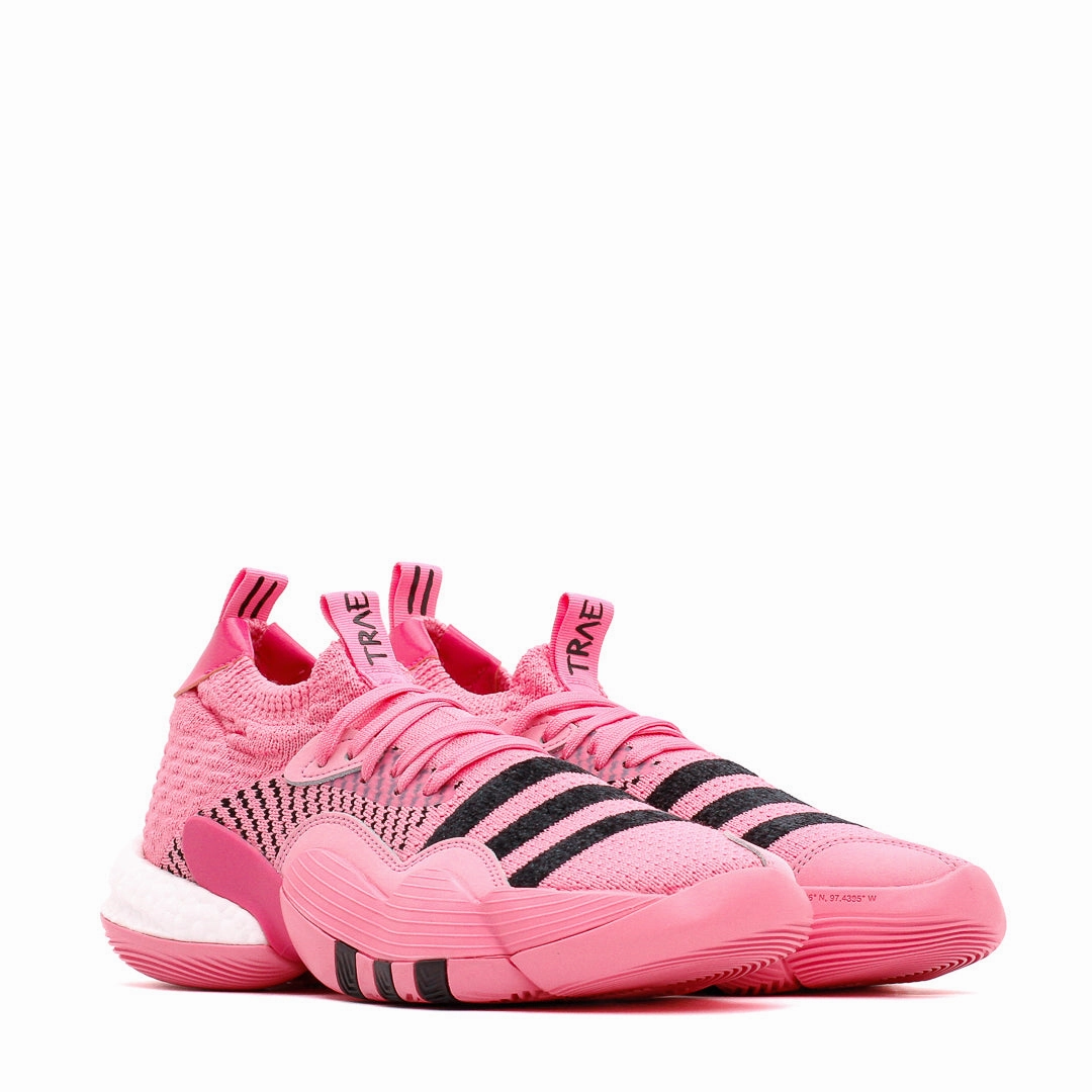 Comfort Straps Synthetic Leather Upper Adidas Basketball Men Trae Young 2 Pink IE1667