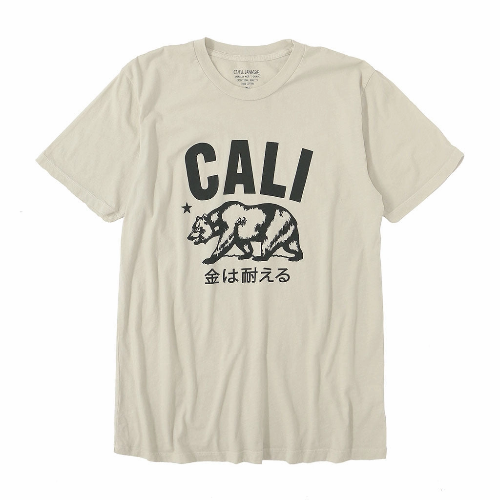 BreathableFabric Built In Odor Control "Don't Mess with Cali" Short Sleeve Mens Crew Neck Tee - Ash