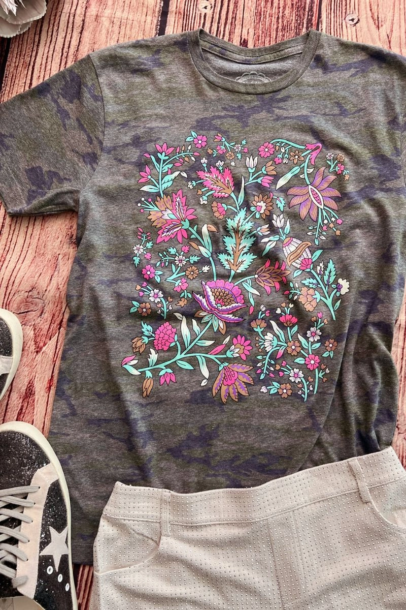 MultiFunctionalDesign Comfortable Wear Sterling Kreek Hidden In The Flowers Tee