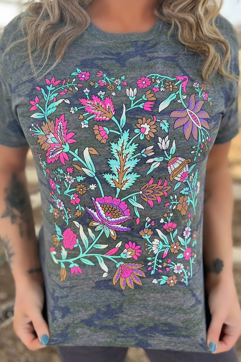 Sterling Kreek Hidden In The Flowers Tee StainResistantFinish Mesh Panel Details