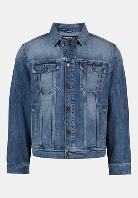 Joe Men's Denim Jacket, Veined and Sanded - BM26109 Snap Closure System