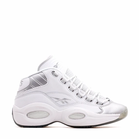 Strong Support Reebok Classics Basketball Junior Question Mid Allen Iverson White Silver GX3983