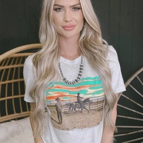 Elasticized Waistband Basic Long Sleeve Plus In The Round Pen Tee