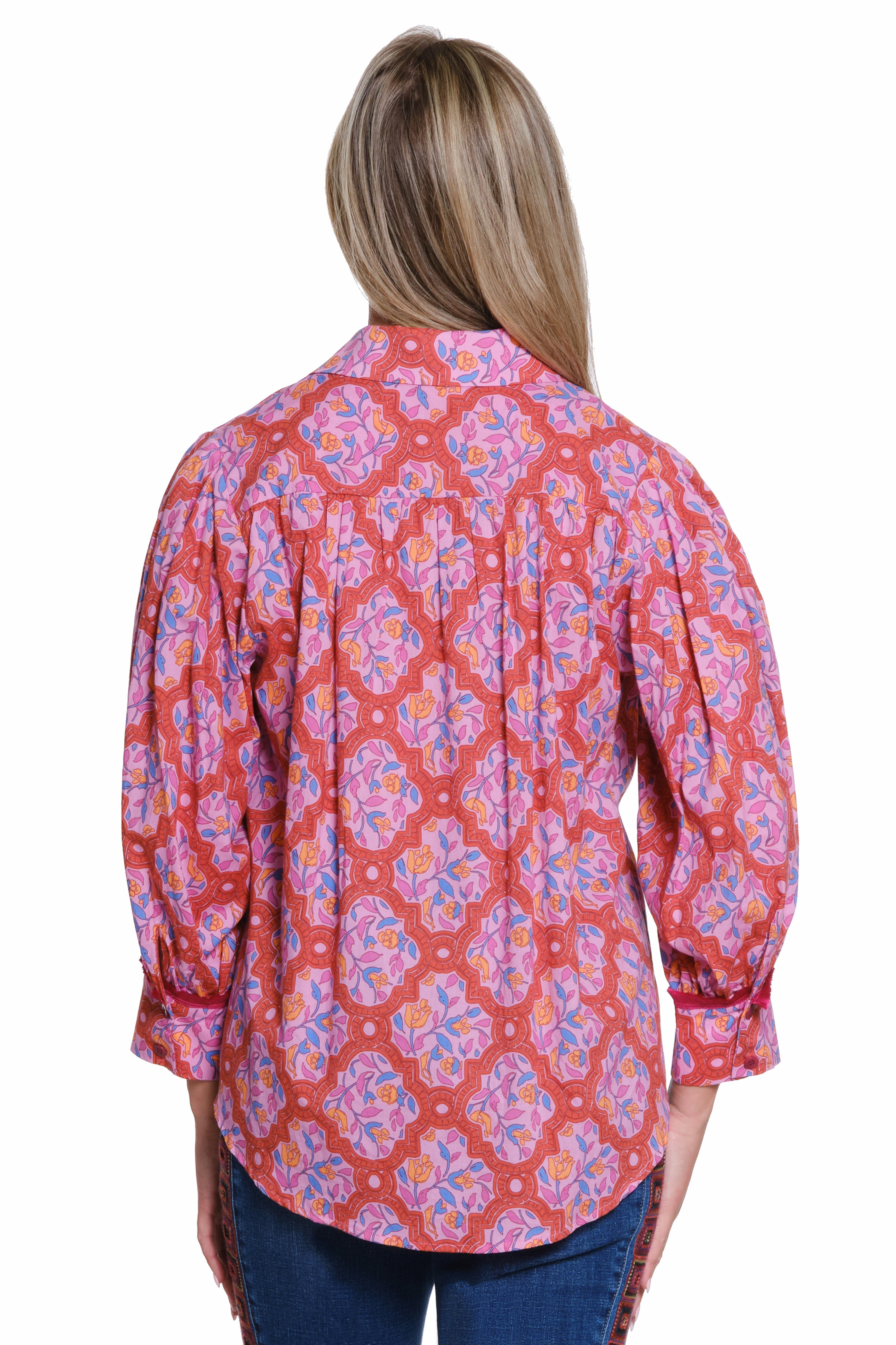 Collared Print Shirt - Multi Thermal Insulation Core