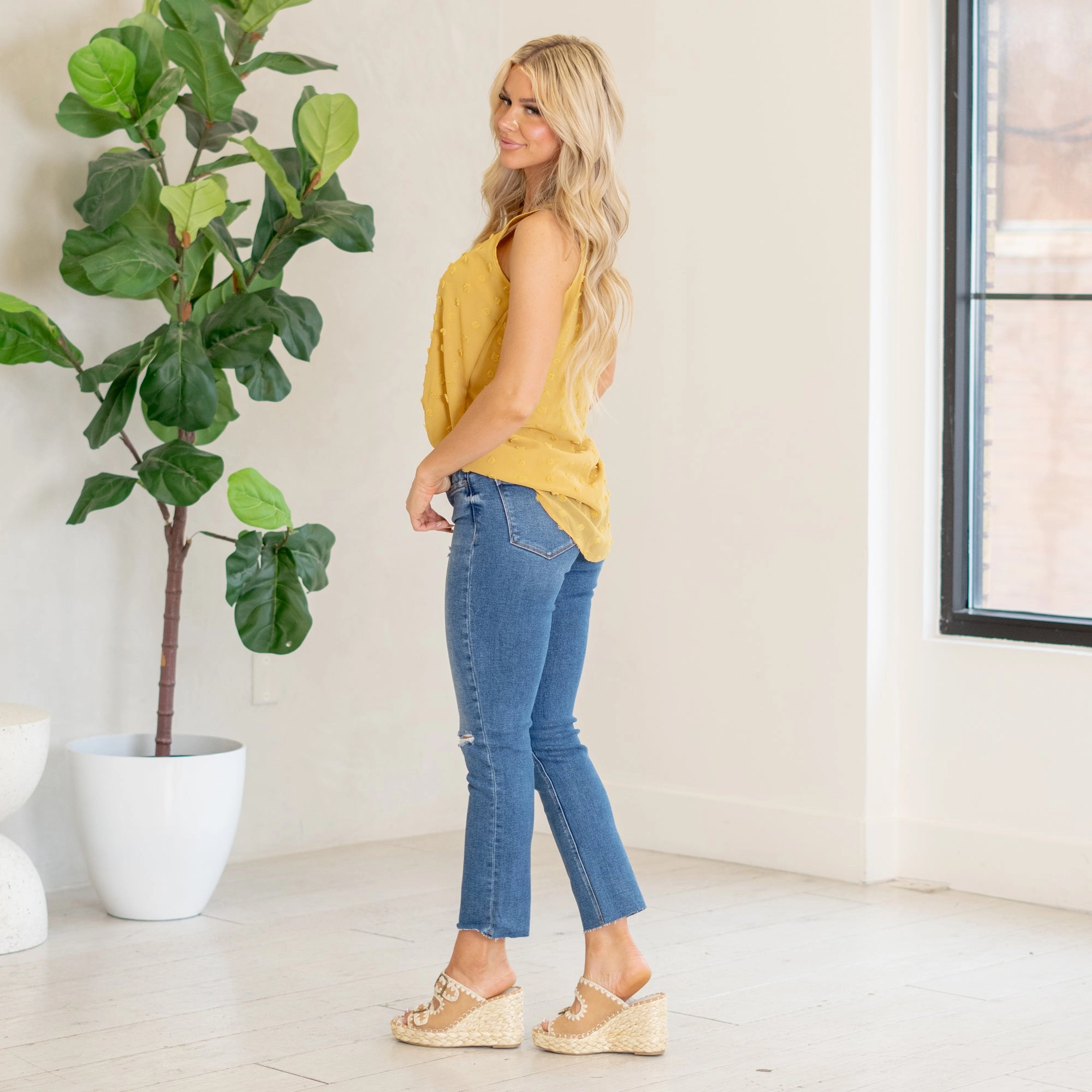 Modern Earthy Spring Mood Trendy Consistent High Rise Straight Leg Regular & Plus Sizes