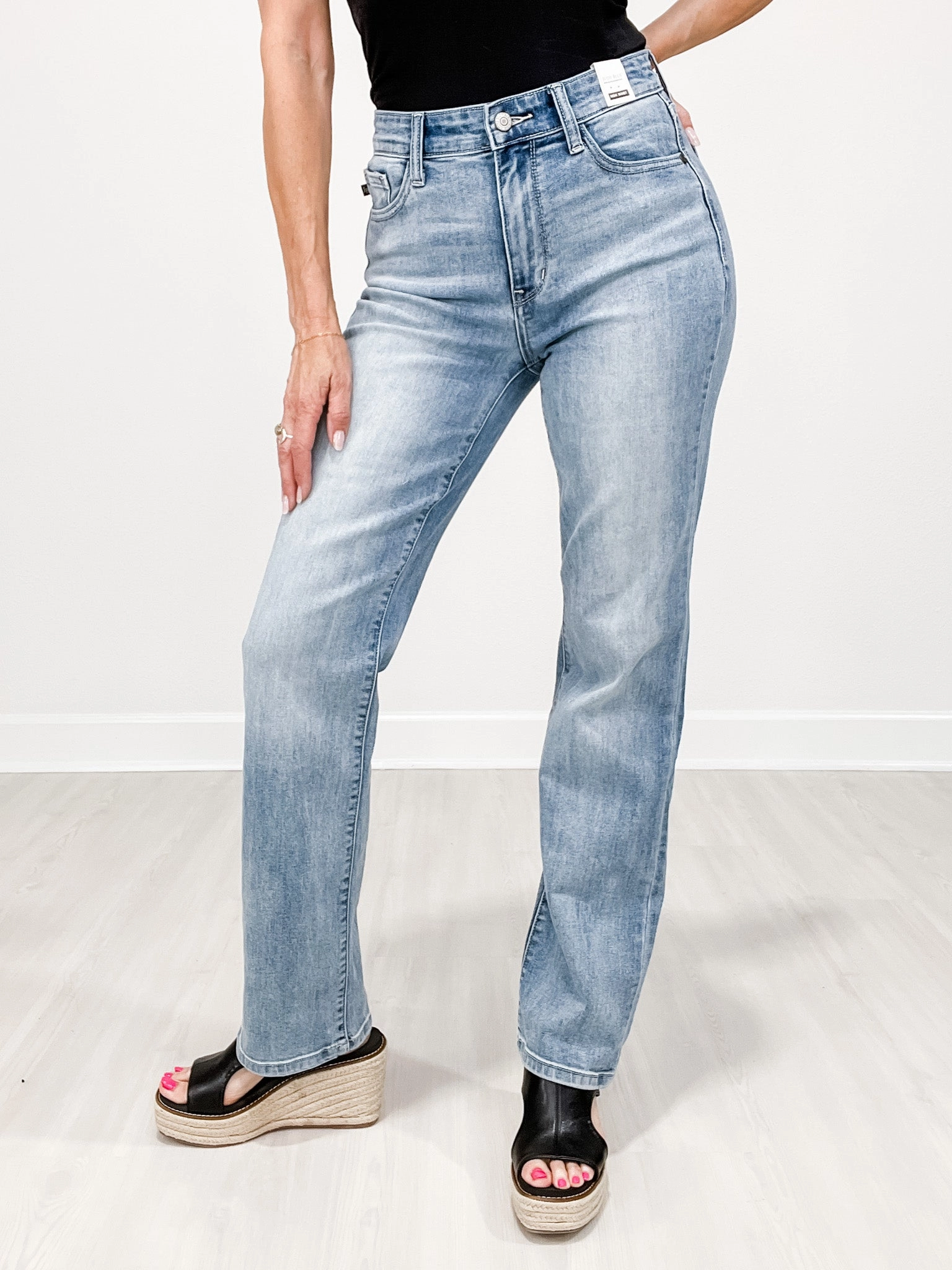 Soft Stretch Judy Blue TOO LEGIT High-Waist 90's Straight Jeans