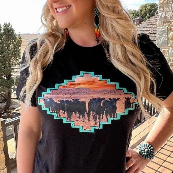 Home Is Where The Herd Is Tee Bold Design Temperature Regulating Textile