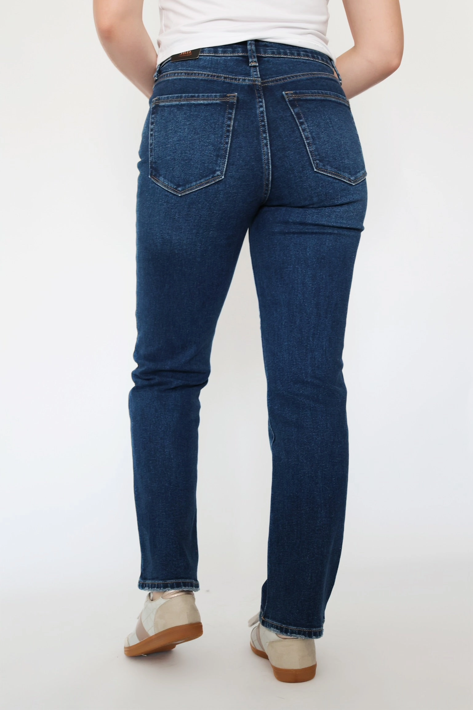 Layer Friendly Piece Sandblasted Details Olivia Straight Leg Jeans