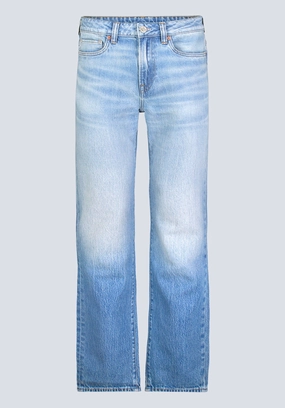 Straight Six Men's Crinkled and Sanded Jeans, Light Blue - BM26000 Minimalist Pocket Layout