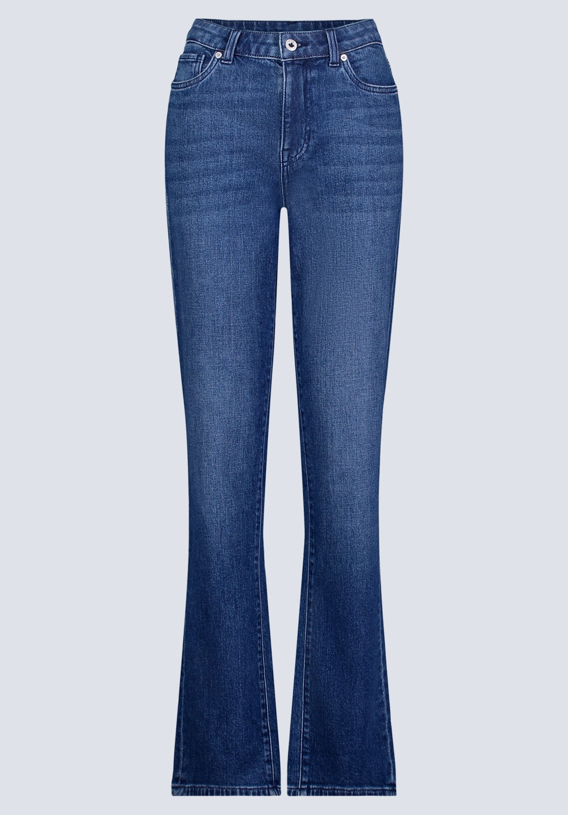 Mid Rise Straight Mary Women's Jeans, Contrasting Indigo  - BL15988 Smart Comfort standard fit