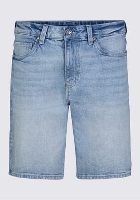 Relaxed Straight Dean Men's Denim Shorts, Authentic Worn - BM22952 No Pinch Breathable Stretch