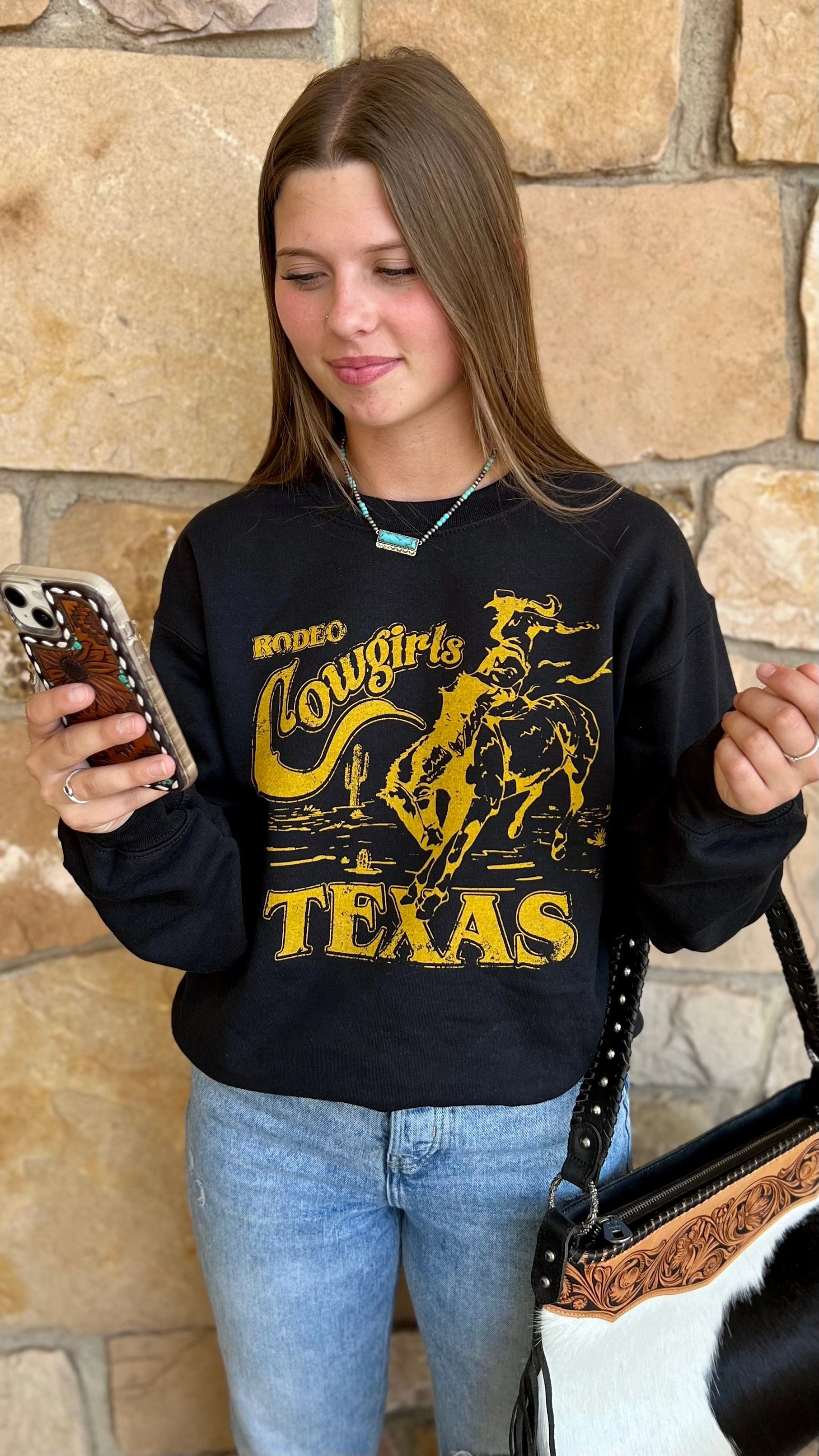 Texas Cowgirls Sweatshirt SleevelessOption