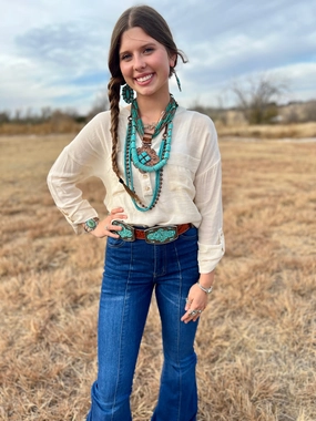 Eco Friendly Dye Process Hybrid Fabric Blend It's Go Time Top*