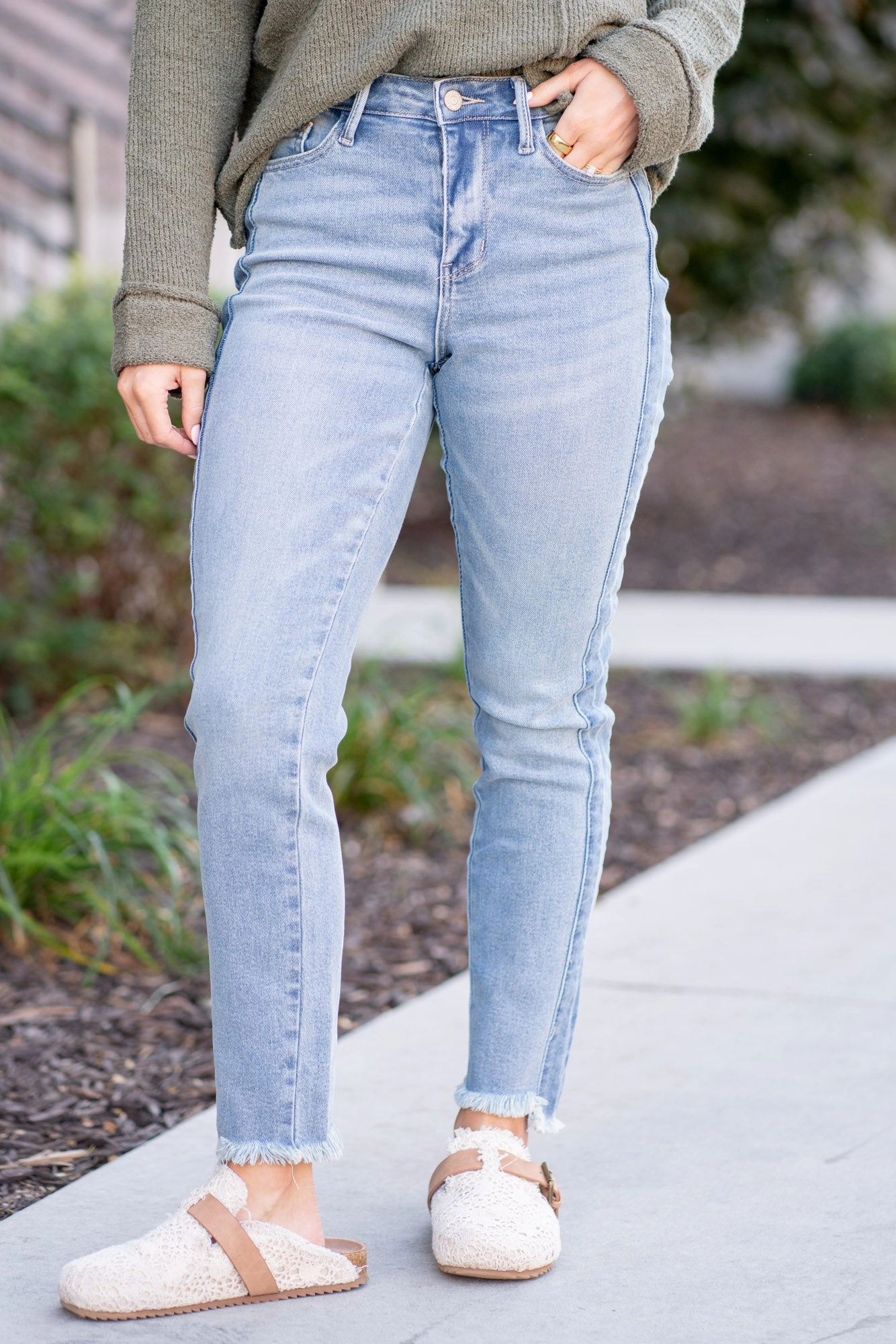 Smart Casual Spring Mood Formal Allison High Rise Side Panel Slim Fit Regular & Plus Sizes